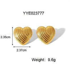 Boucles d'oreilles élégantes en forme de cœur en acier inoxydable 304 pour femmes&nbsp;IR7805-3