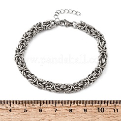 Bracelets à chaînes byzantines en acier inoxydable 304 pour femmes&nbsp;BJEW-P399-01A-P
