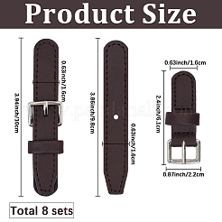 8 par de hebillas de palanca de cuero sintético&nbsp;DIY-GF0012-96A