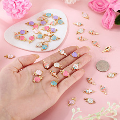 Colgantes de esmalte de aleación 48pcs 8 estilos&nbsp;ENAM-BG0001-08