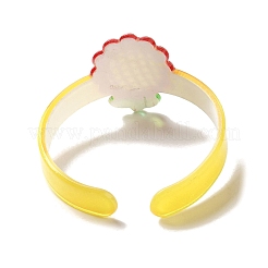 Armreif mit Blumen-Harz für Kinder&nbsp;LS-BJEW-Q774-01E