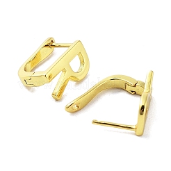 Boucles d'oreilles lettre en laiton pour femme&nbsp;EJEW-A038-01R-G