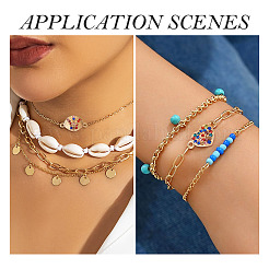 20 pièce 4 styles de breloques de connecteur en alliage de strass coloré&nbsp;FIND-TA0003-33