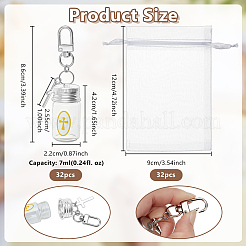 32pcs décorations de pendentif de bouteille en verre&nbsp;HJEW-OC00368