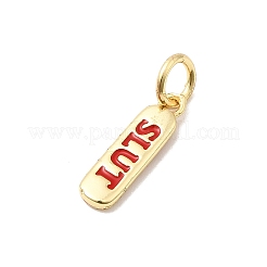 Charms del esmalte de bronce&nbsp;KK-P338-01G-A02