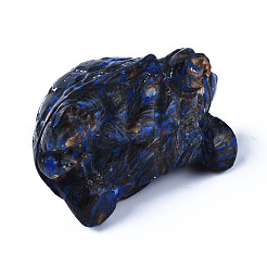 Tortue assemblée en bronzite naturelle et ornement de modèle en jaspe impérial synthétique&nbsp;G-N330-39A-03