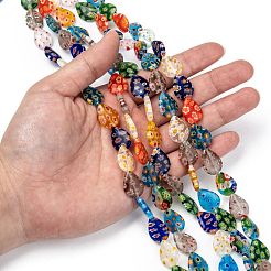 Handgemachte Glasperlen Millefiori-Stränge&nbsp;LK-R004-08
