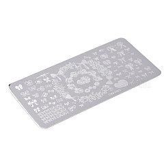 Placas de estampado para decoración de uñas de acero inoxidable 410 resistentes al deslustre&nbsp;MRMJ-P020-02P-02