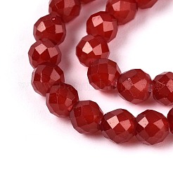 Chapelets de perles en verre imitation jade&nbsp;LS-GLAA-T028-4mm-11A