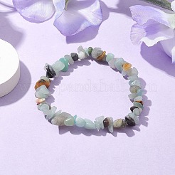 Bracelets extensibles en perles d'amazonite pour hommes et femmes&nbsp;BJEW-JB10665-01
