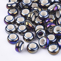 Perles de porcelaine plaquées&nbsp;PORC-T003-01