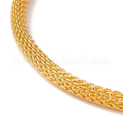 Anello di strass di cristallo con bracciale scorrevole con stella di davide e catena a maglie tonde da donna&nbsp;BJEW-C013-09G