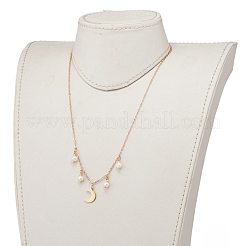 Colliers pendentif lune&nbsp;NJEW-JN03260-02
