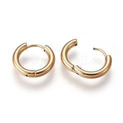 Boucles d'oreilles créoles en acier inoxydable 304 avec placage ionique (IP)&nbsp;LS-EJEW-O087-06B