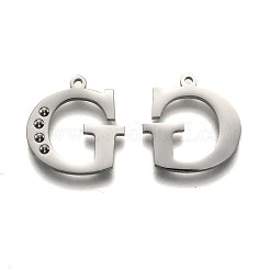Pendentif lettre en acier inoxydable 304 résistant au ternissement&nbsp;STAS-Y006-61P-G