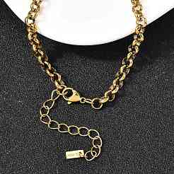 Collar de cadena rolo con colgante de estrella de acero inoxidable 304 para mujer&nbsp;NJEW-Z091-05G