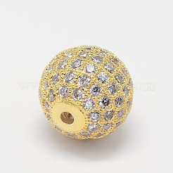 Micro cz ottone spianare rotonde perline zirconi&nbsp;ZIRC-L017-05