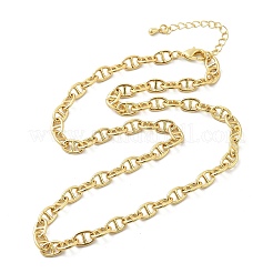 Latón collares de cadena de enlaces ovales&nbsp;NJEW-A042-16G