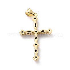 Pendentifs en zircone cubique micro-pavés en laiton écologiques&nbsp;KK-D066-26G-RS