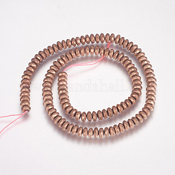 Electroplate non magnetici ematite sintetico fili di perline&nbsp;G-P244-22-B