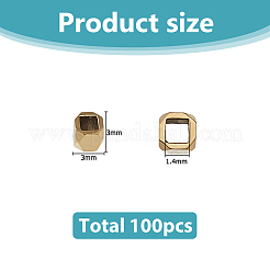 Perline distanziatrici in ottone da 100 pz&nbsp;KK-HS0015-30G