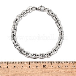 Bracelets à maillons ovales en acier inoxydable 304 pour femmes et hommes&nbsp;BJEW-R018-15P