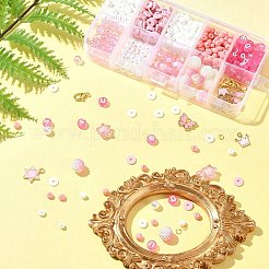 Kit di gioielli con braccialetti rotondi in acrilico e perle di vetro fai da te&nbsp;DIY-FS0006-29A