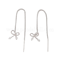 Fil d'oreille en laiton avec nœud papillon pour femme&nbsp;EJEW-P288-07P