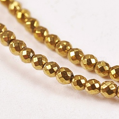 Chapelets de perles en hématite synthétique sans magnétiques&nbsp;G-J169B-2mm-04