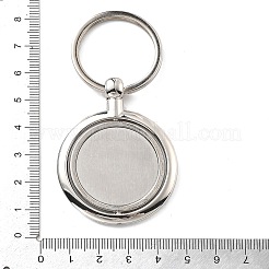 Drehbare Cabochon-Fassungen für Schlüsselanhänger aus Zinklegierung&nbsp;FIND-G088-01C