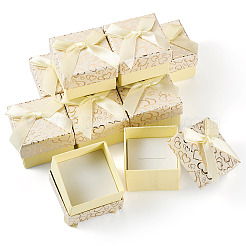Boîtes de rangement pour cadeaux en carton avec nœud papillon et anneau&nbsp;CON-TAC0001-16F