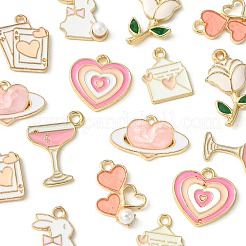 Pendenti smaltati in lega di San Valentino da 16 pz 8 stili&nbsp;ENAM-FS0001-64