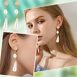 20 pieza de fornituras de aretes de latón&nbsp;KK-DC0001-34
