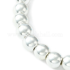 Braccialetto elasticizzato con perline rotonde in ematite sintetica e strass&nbsp;BJEW-JB09452