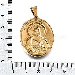 Ciondoli religiosi in acciaio inossidabile 304 con placcatura ionica (IP)&nbsp;SA-CBA7062-07G-02