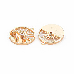 Pendentifs en laiton zircon cubique transparent&nbsp;KK-S364-265