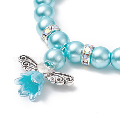 Armbänder aus Glasimitationsperlen&nbsp;BJEW-JB09367