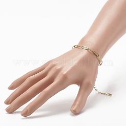 Armband aus Büroklammerketten aus Edelstahl 304&nbsp;BJEW-JB06523-01