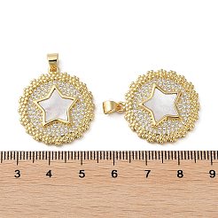 Colgante micropavé cubic zirconia de latón&nbsp;KK-D057-05G