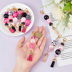 10 pièces 10 styles de décorations de pendentif en perles de verre et d'acrylique et de résine&nbsp;HJEW-AB00273