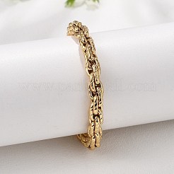Armbänder aus Edelstahl 667 (entspricht Güteklasse 201)&nbsp;BJEW-P351-01B-G