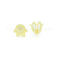 Cappucci di perline in acrilico imitazione gelatina a 6 petalo&nbsp;JACR-T002-02K