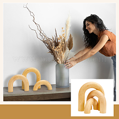 3 pièce de décorations d'affichage en bois&nbsp;DJEW-WH0043-95