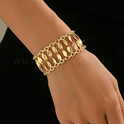 Vintage-Legierung gedrehte Wellenmuster Gliederkette Armbänder für Frauen&nbsp;JK6002
