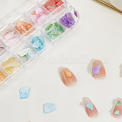 1 Set mit 12 Gitter-Nuggets aus Abalone-Muschel&nbsp;MRMJ-SP0001-06