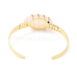 Bracciale rigido con perline occhio di cavallo in quarzo rosa naturale&nbsp;G-D458-01G-02-RS