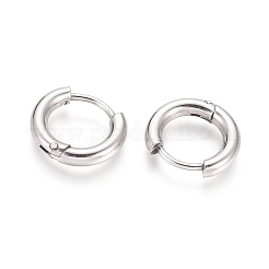 Orecchini a cerchio piccoli huggie resistenti all'ossidazione per ragazze e donne&nbsp;X-EJEW-F111B-13mm-PA