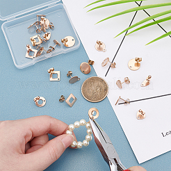24 pieza de 6 estilos de accesorios para aretes de acero inoxidable 304 con revestimiento iónico (IP)&nbsp;STAS-DC0001-25