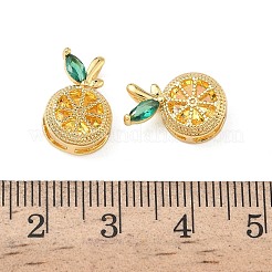 Pendentifs avec zircon cubiques à micro-pavés en laiton&nbsp;KK-L256-31G