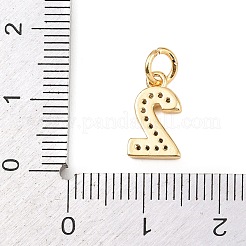 Breloques en laiton zircon cubique transparent&nbsp;KK-G544-04G-02